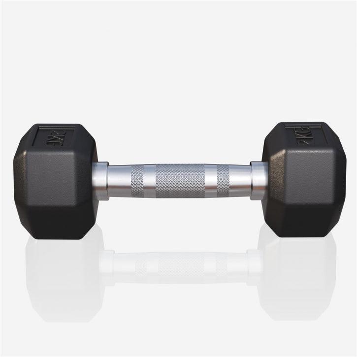 Halter hexagonal cu cauciuc 2 - 50 kg