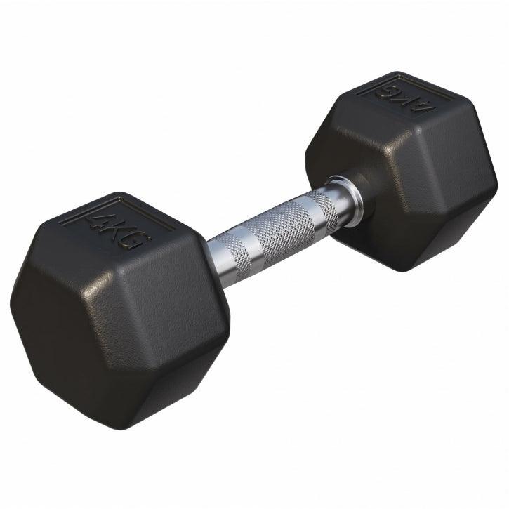 Halter hexagonal cu cauciuc 2 - 50 kg