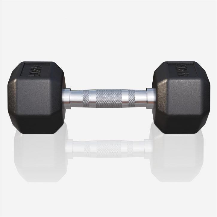 Halter hexagonal cu cauciuc 2 - 50 kg