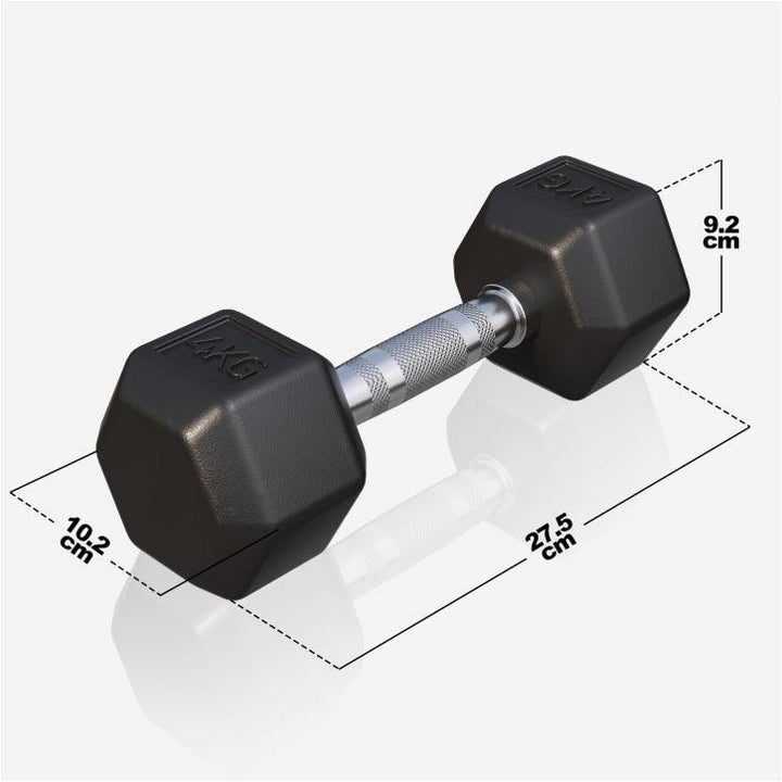 Halter hexagonal cu cauciuc 2 - 50 kg