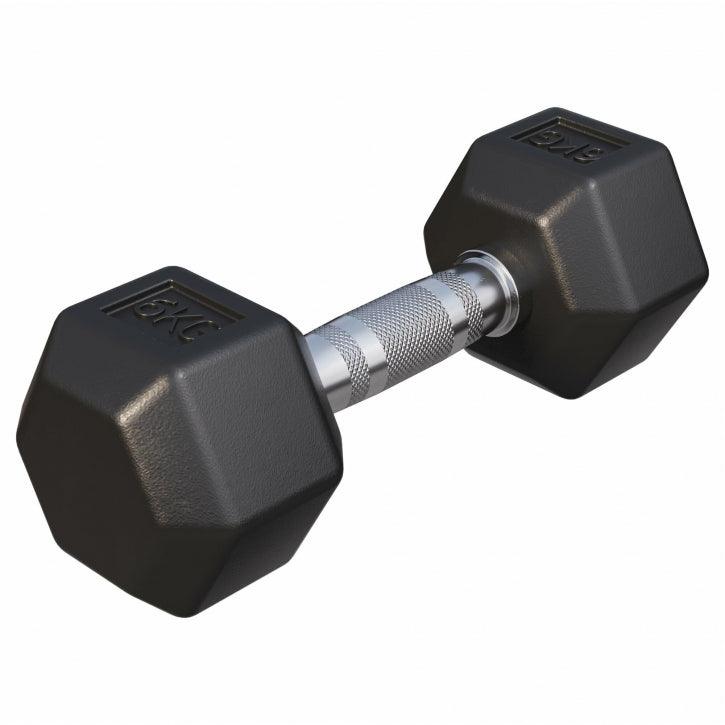 Halter hexagonal cu cauciuc 2 - 50 kg