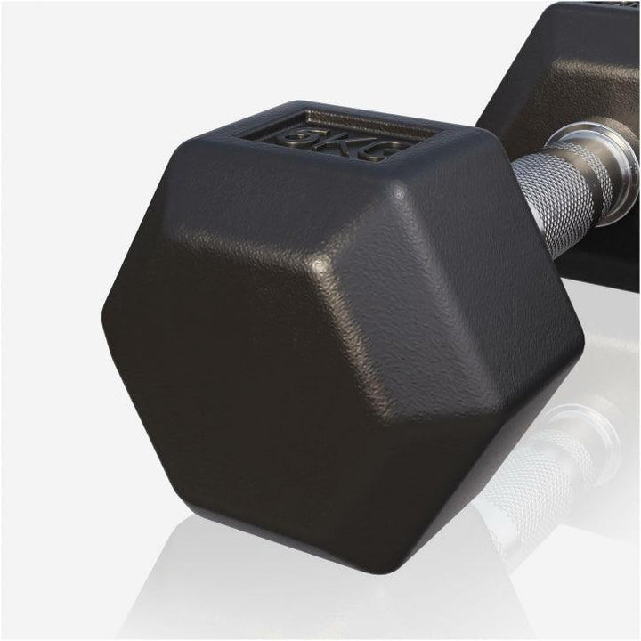 Halter hexagonal cu cauciuc 2 - 50 kg