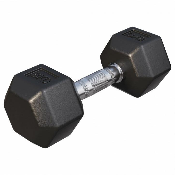 Halter hexagonal cu cauciuc 2 - 50 kg