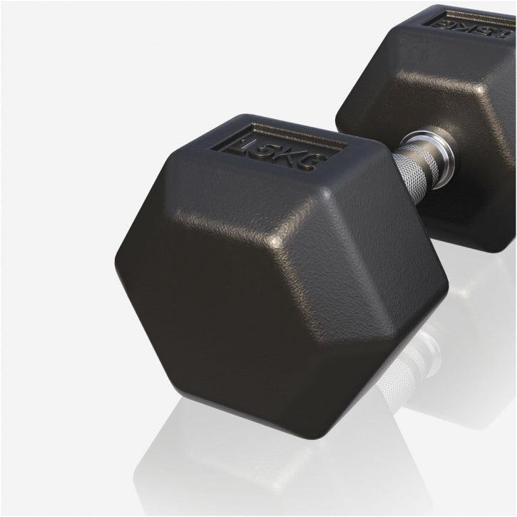 Halter hexagonal cu cauciuc 2 - 50 kg