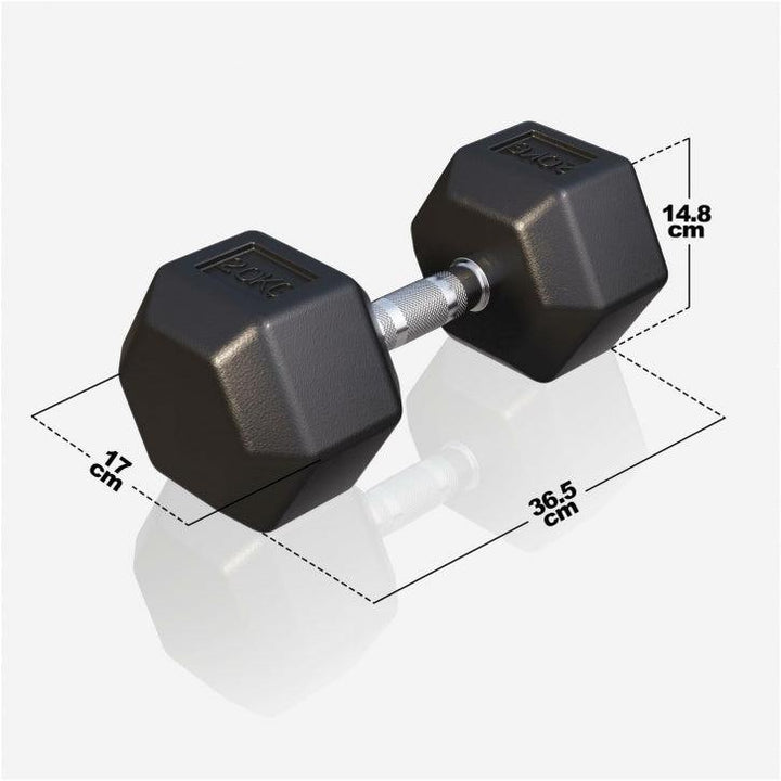 Halter hexagonal cu cauciuc 2 - 50 kg