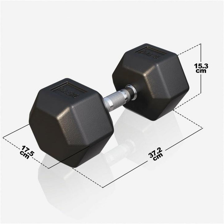 Halter hexagonal cu cauciuc 2 - 50 kg