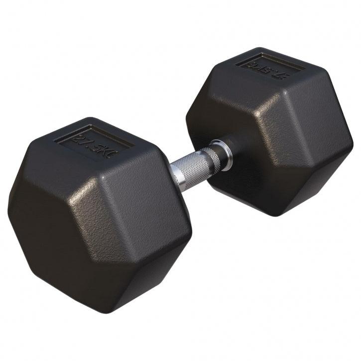 Halter hexagonal cu cauciuc 2 - 50 kg