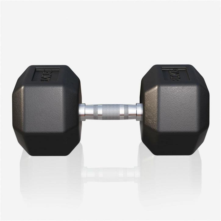 Halter hexagonal cu cauciuc 2 - 50 kg