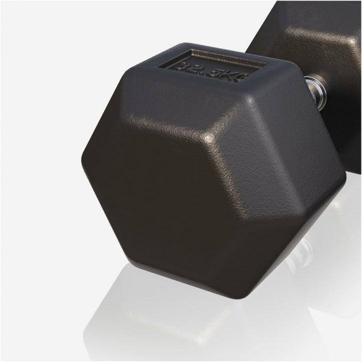 Halter hexagonal cu cauciuc 2 - 50 kg