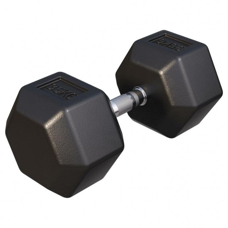 Halter hexagonal cu cauciuc 2 - 50 kg