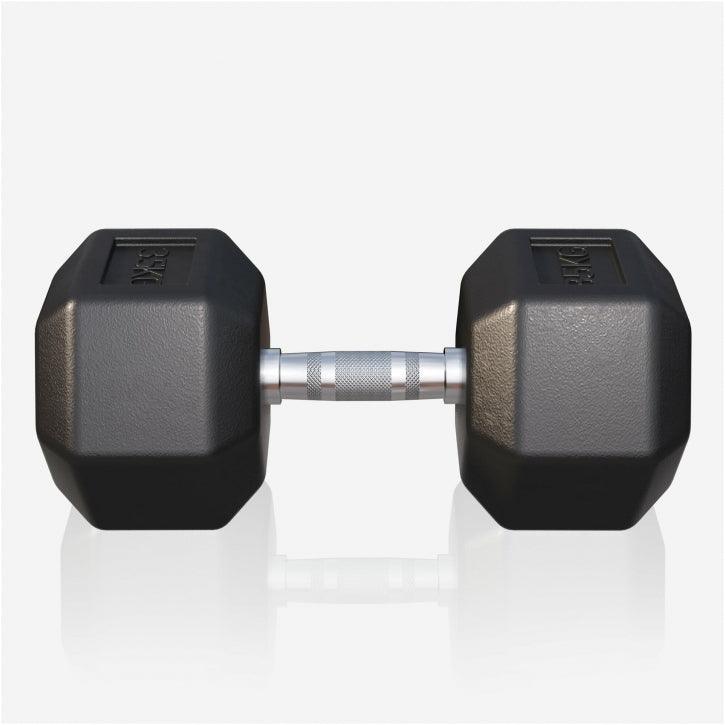 Halter hexagonal cu cauciuc 2 - 50 kg