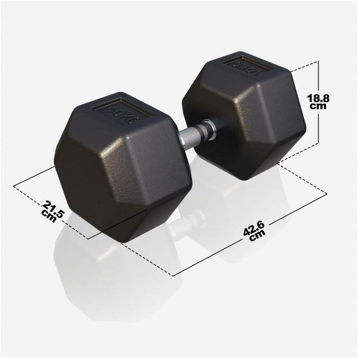 Halter hexagonal cu cauciuc 2 - 50 kg