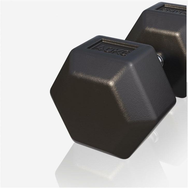 Halter hexagonal cu cauciuc 2 - 50 kg