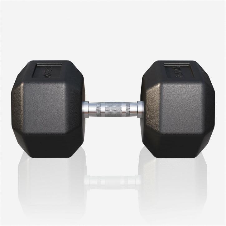 Halter hexagonal cu cauciuc 2 - 50 kg