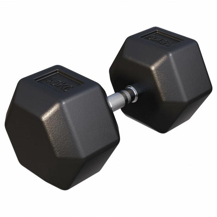 Halter hexagonal cu cauciuc 2 - 50 kg