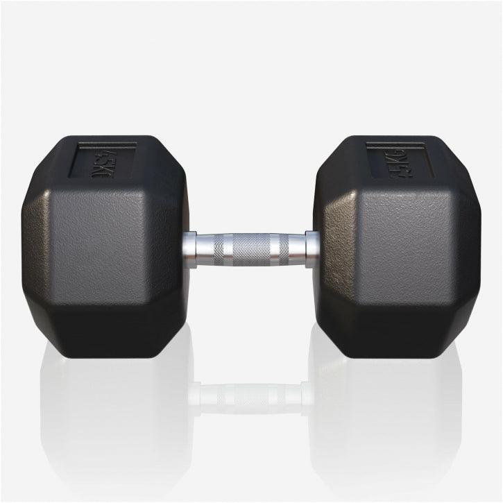 Halter hexagonal cu cauciuc 2 - 50 kg
