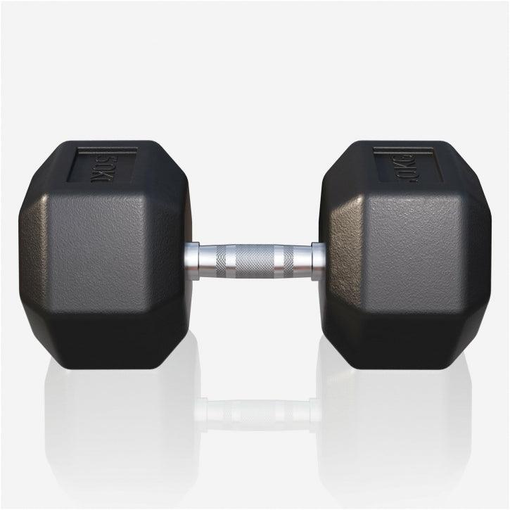 Halter hexagonal cu cauciuc 2 - 50 kg