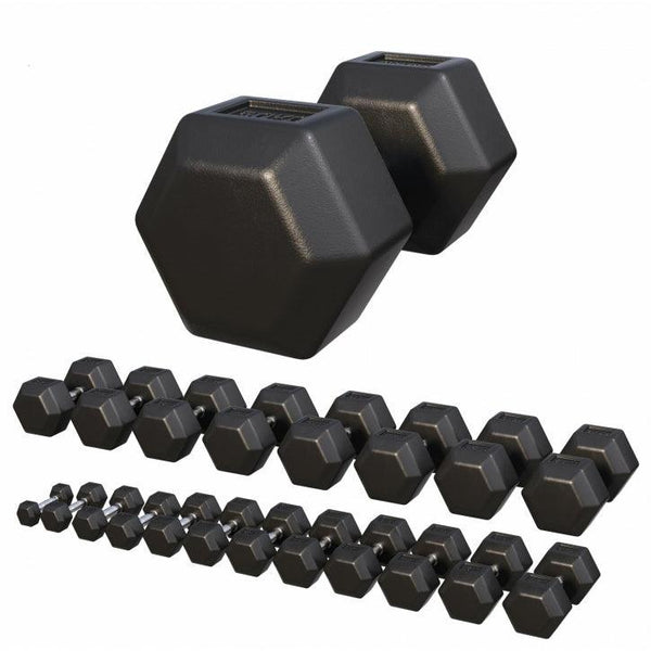 Halter hexagonal cu cauciuc 2 - 50 kg