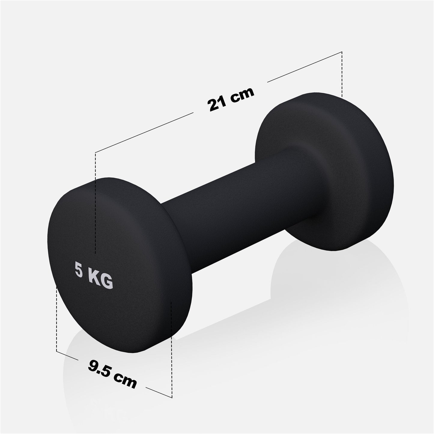 Halterele de gimnastică din neopren, rotunde, 1 - 10 kg