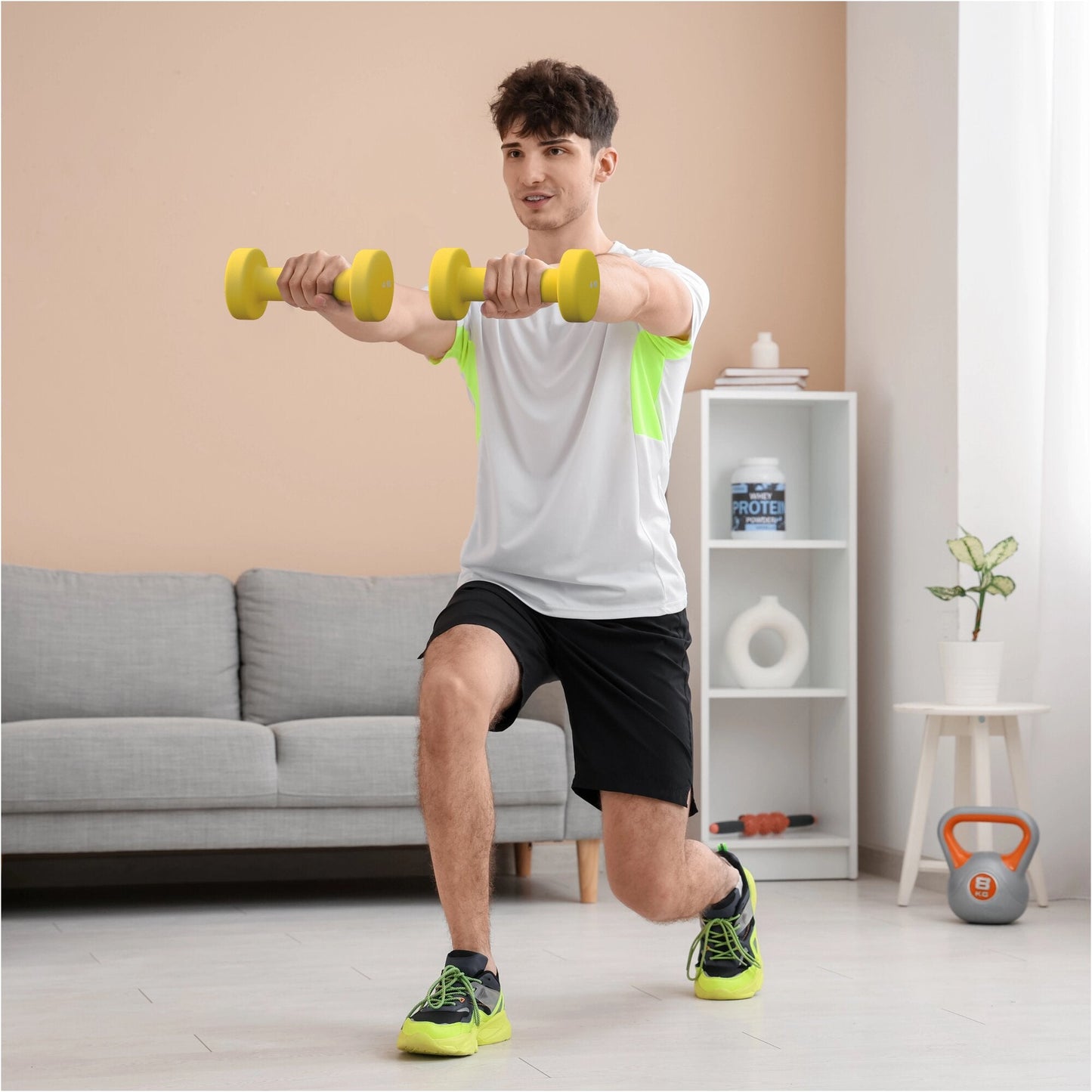 Halterele de gimnastică din neopren, rotunde, 1 - 10 kg