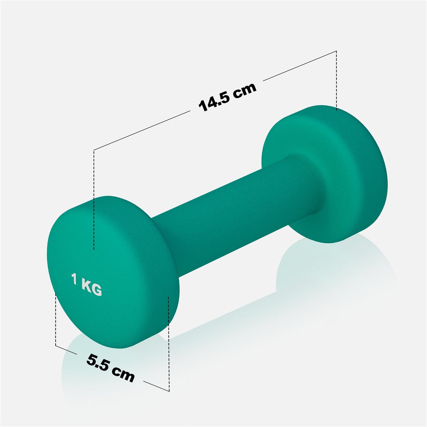 Halterele de gimnastică din neopren, rotunde, 1 - 10 kg