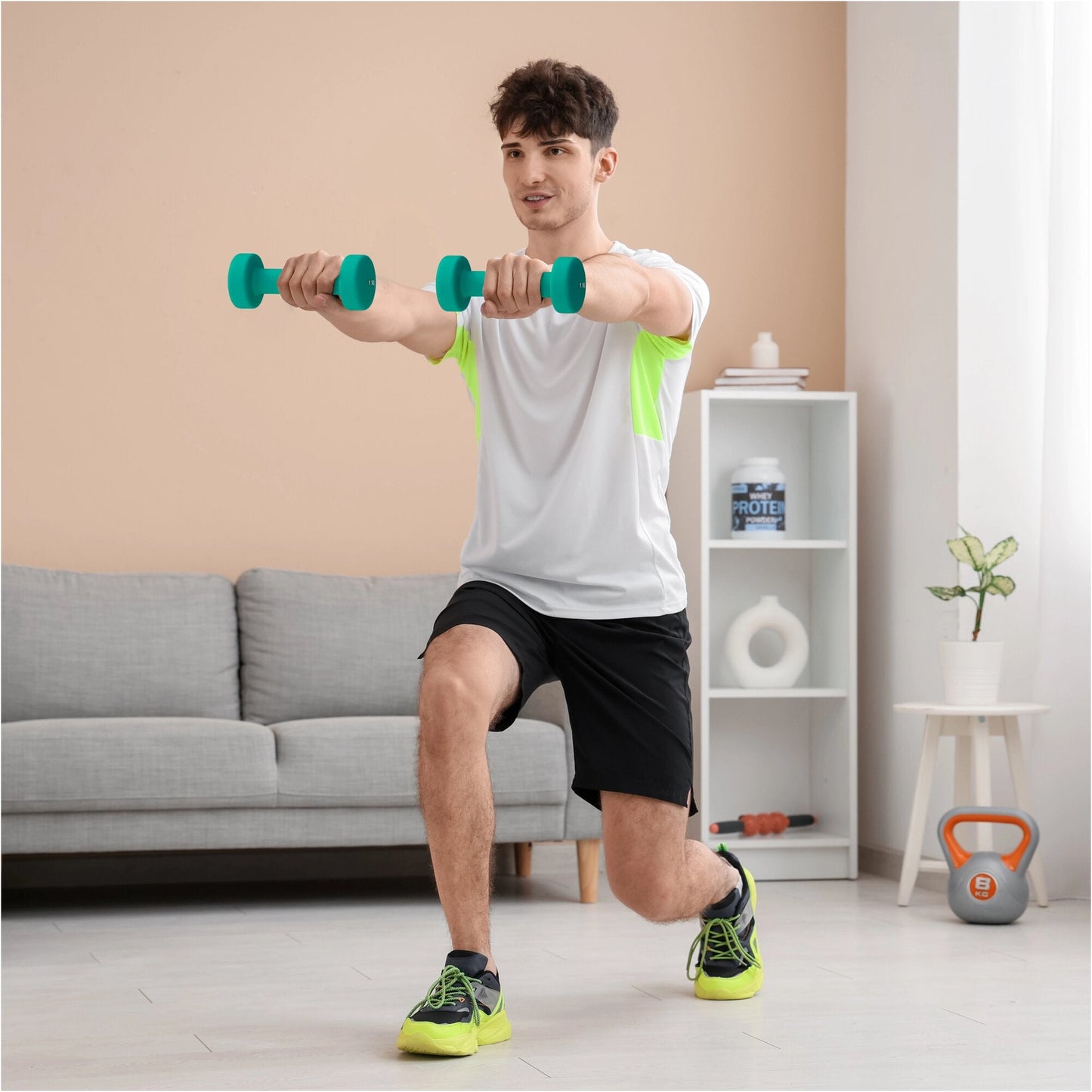 Halterele de gimnastică din neopren, rotunde, 1 - 10 kg