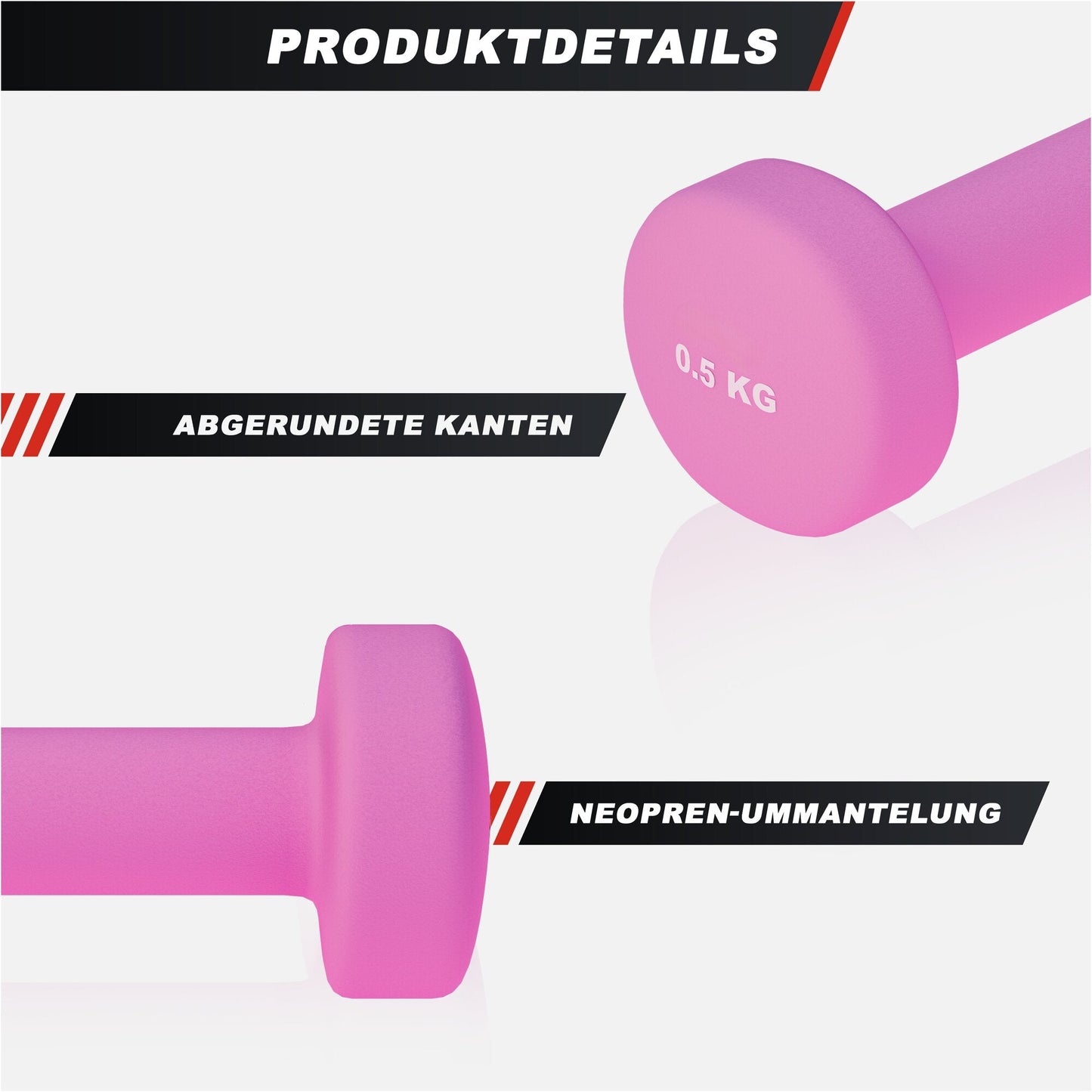 Halterele de gimnastică din neopren, rotunde, 1 - 10 kg