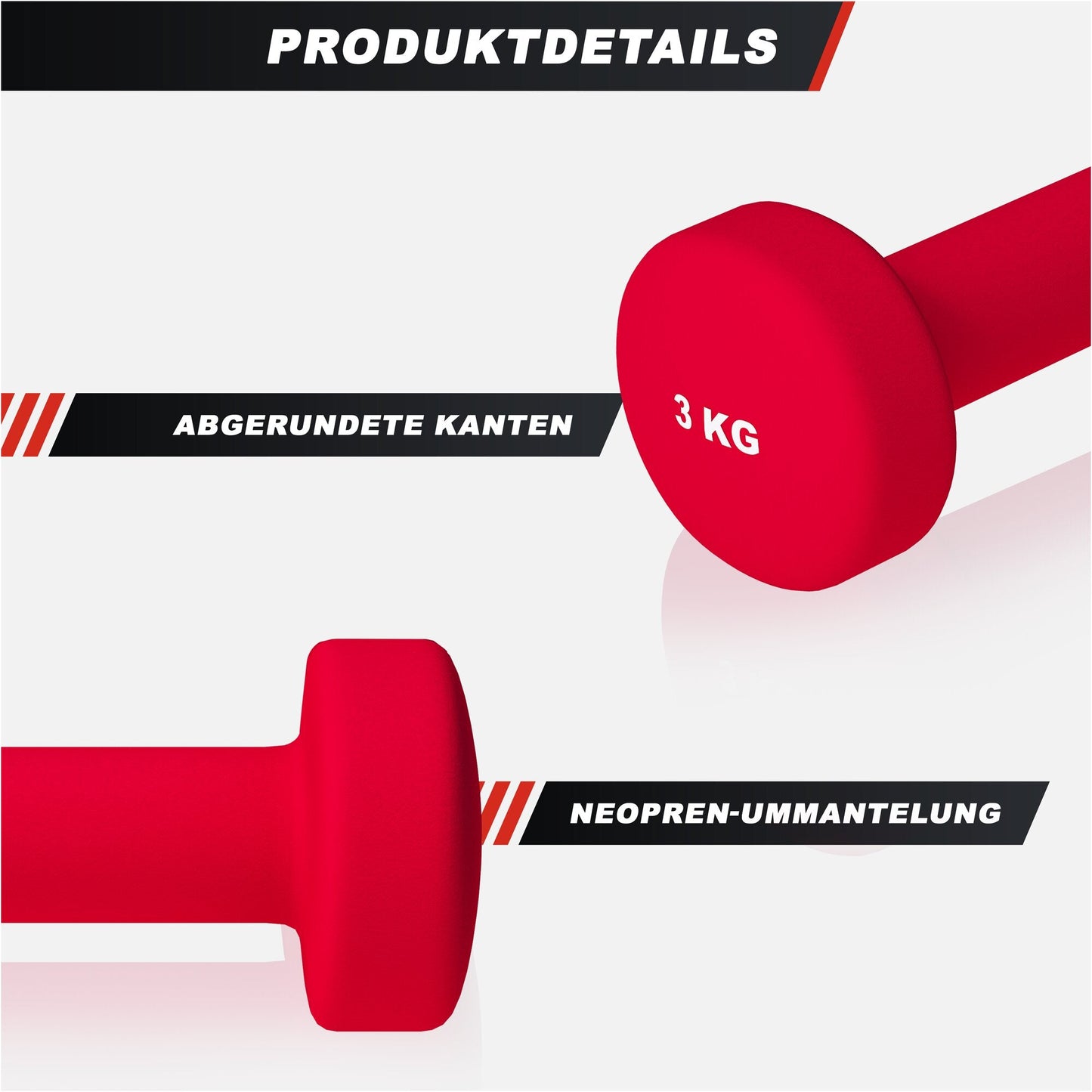 Halterele de gimnastică din neopren, rotunde, 1 - 10 kg