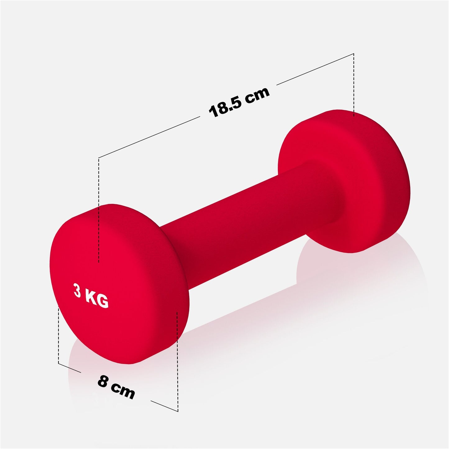 Halterele de gimnastică din neopren, rotunde, 1 - 10 kg