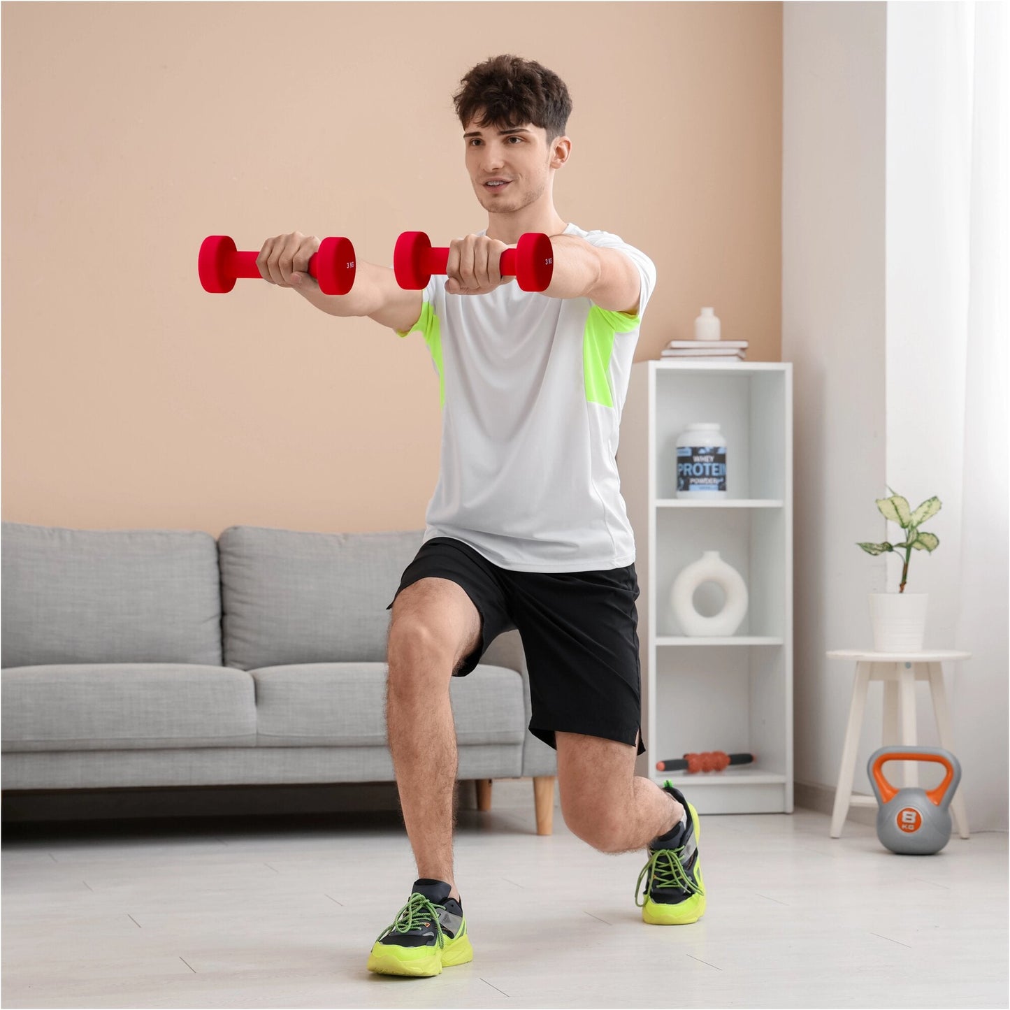 Halterele de gimnastică din neopren, rotunde, 1 - 10 kg