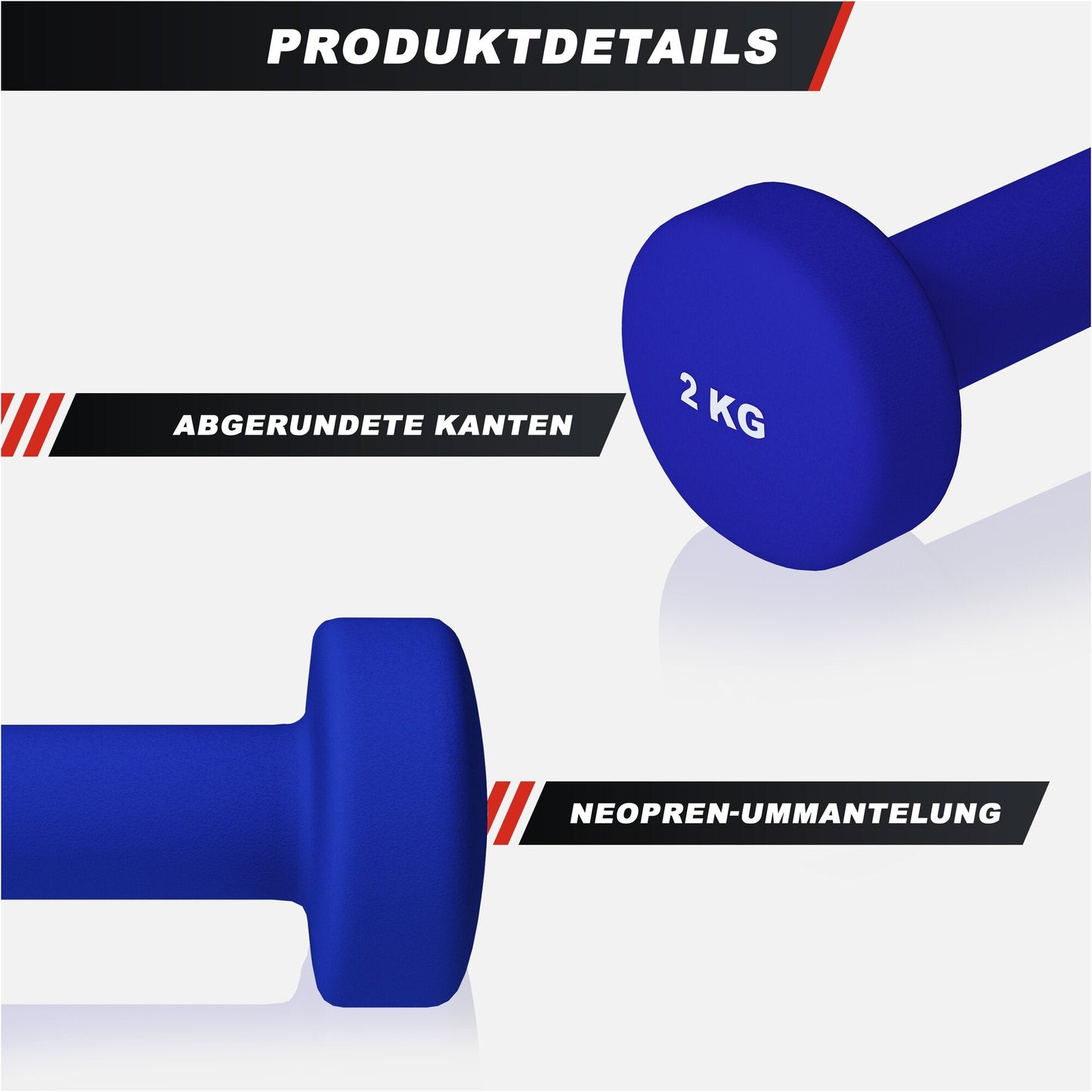 Halterele de gimnastică din neopren, rotunde, 1 - 10 kg