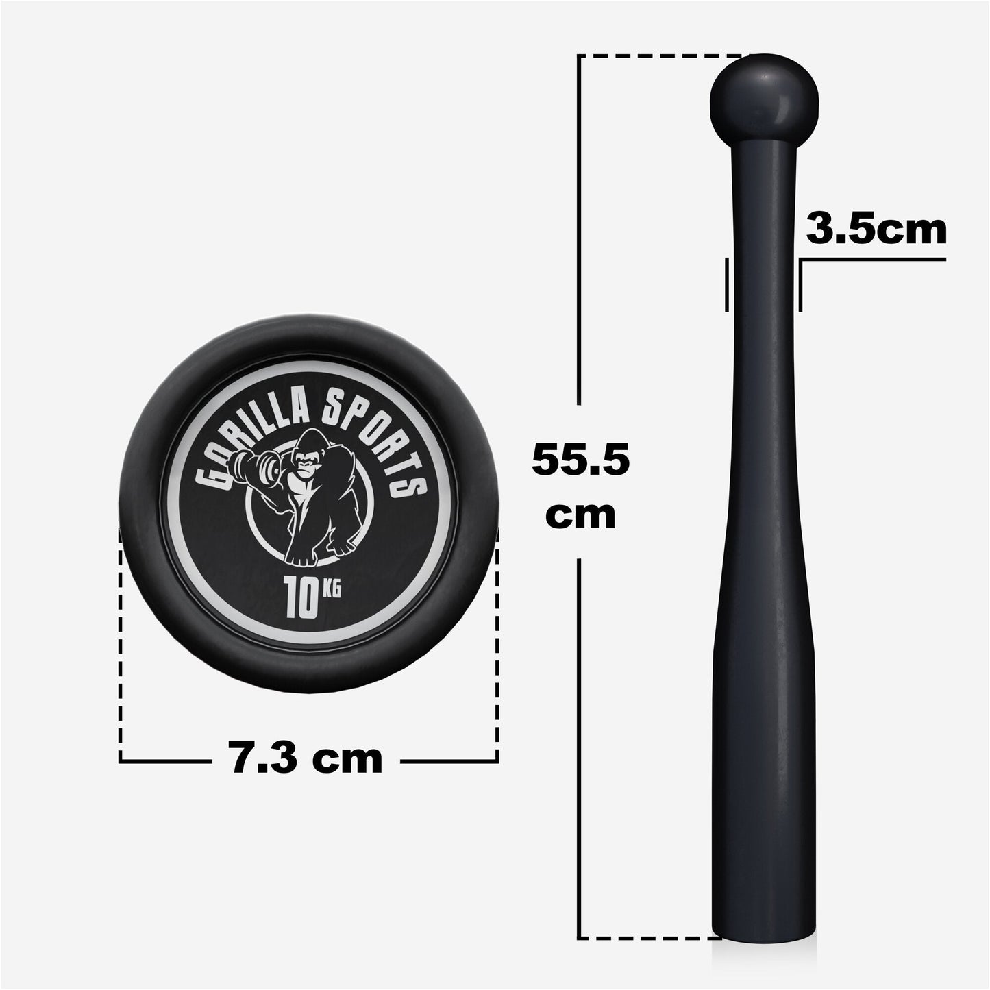 Indian Clubbell din oțel 2 - 20 kg