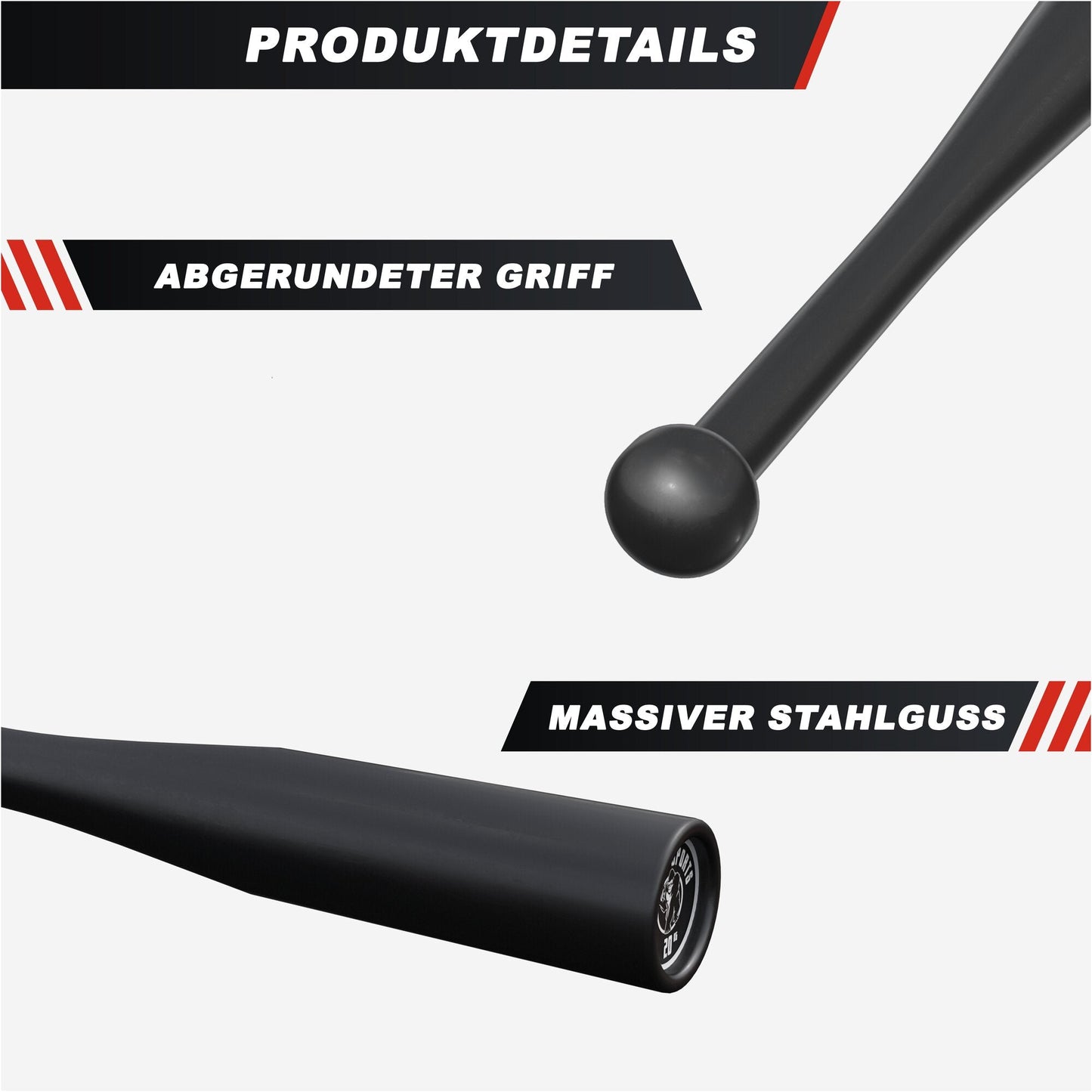 Indian Clubbell din oțel 2 - 20 kg