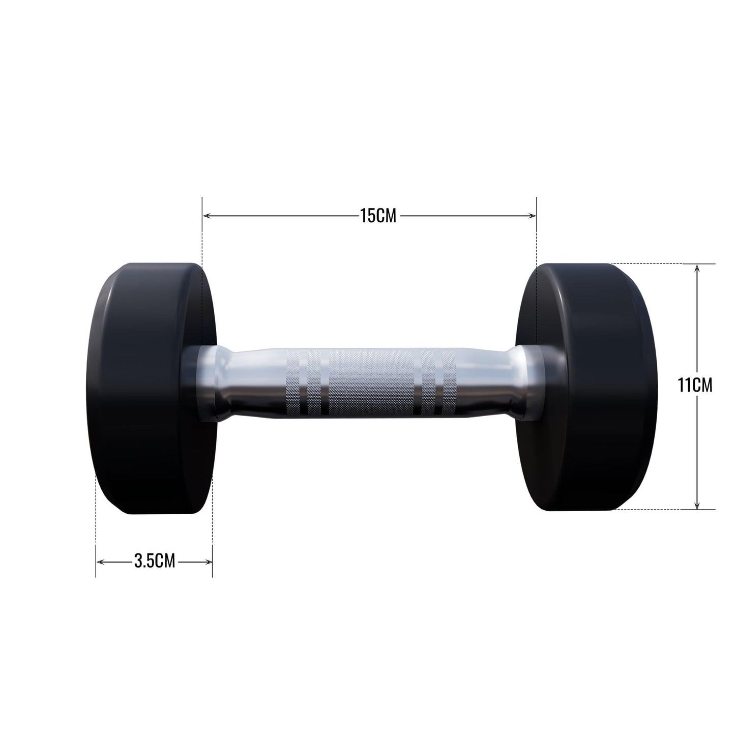 Halteră din cauciuc 2,5 - 40 kg