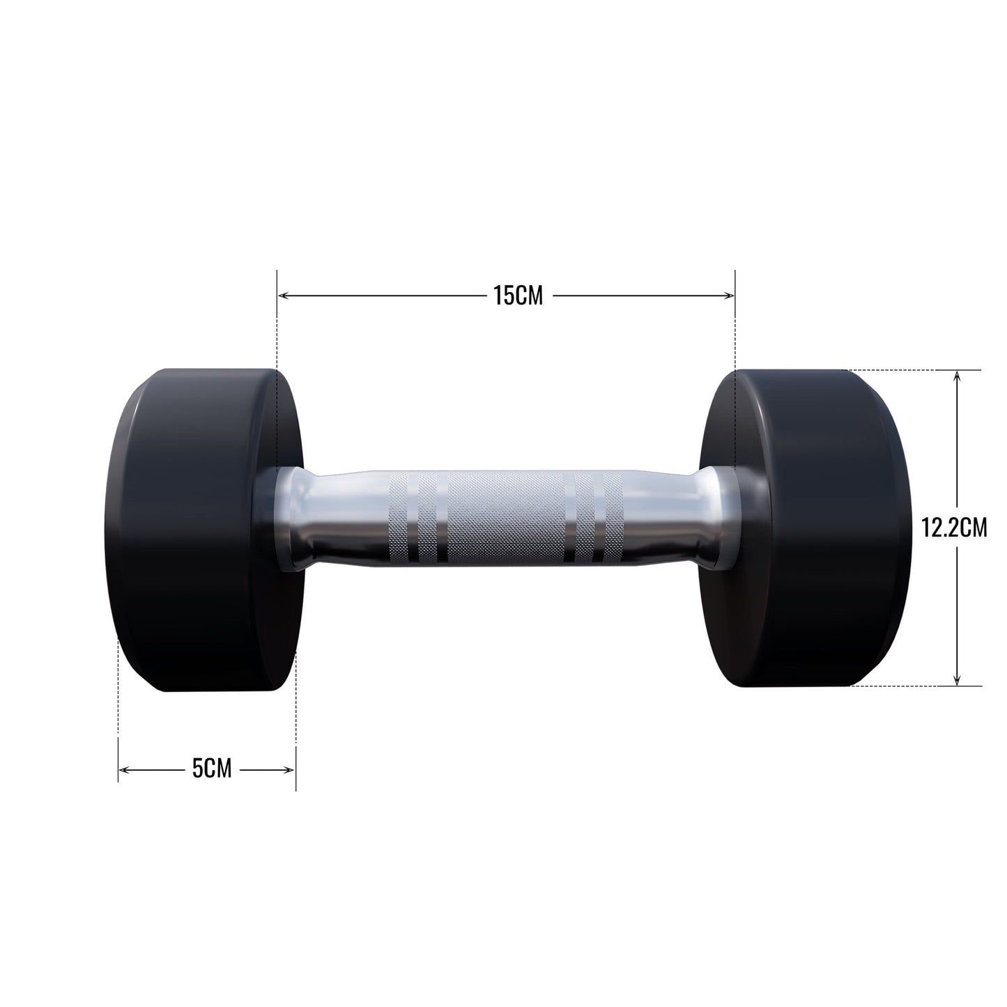 Halteră din cauciuc 2,5 - 40 kg