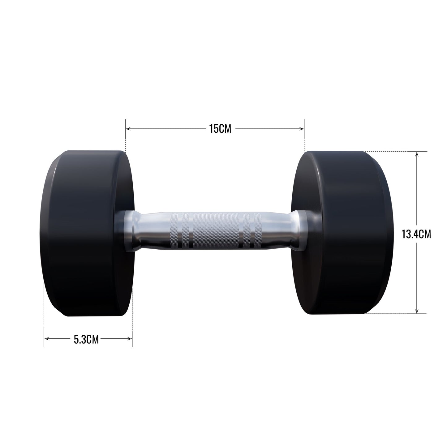 Halteră din cauciuc 2,5 - 40 kg