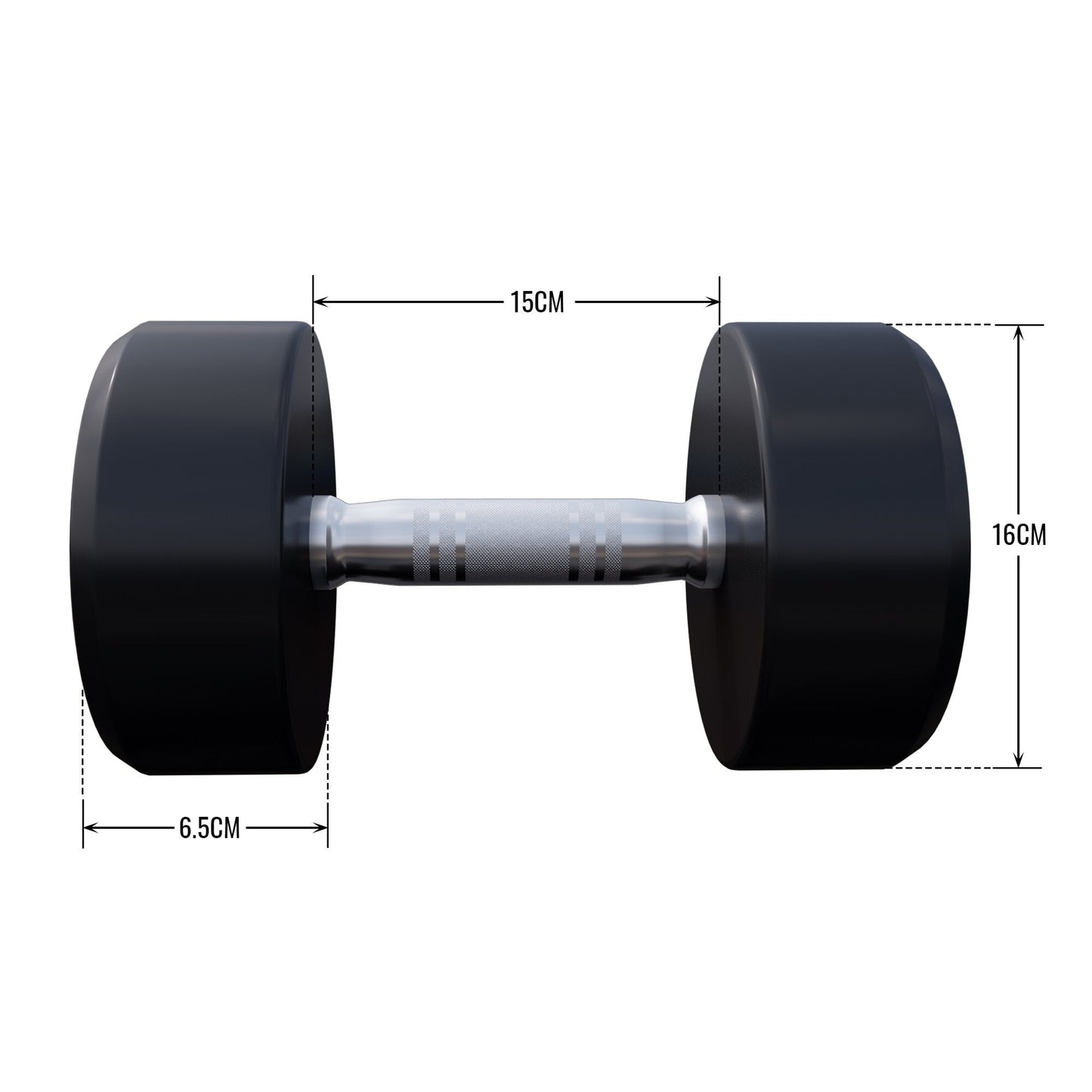 Halteră din cauciuc 2,5 - 40 kg