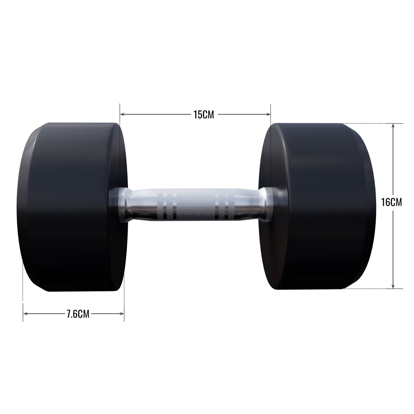 Halteră din cauciuc 2,5 - 40 kg