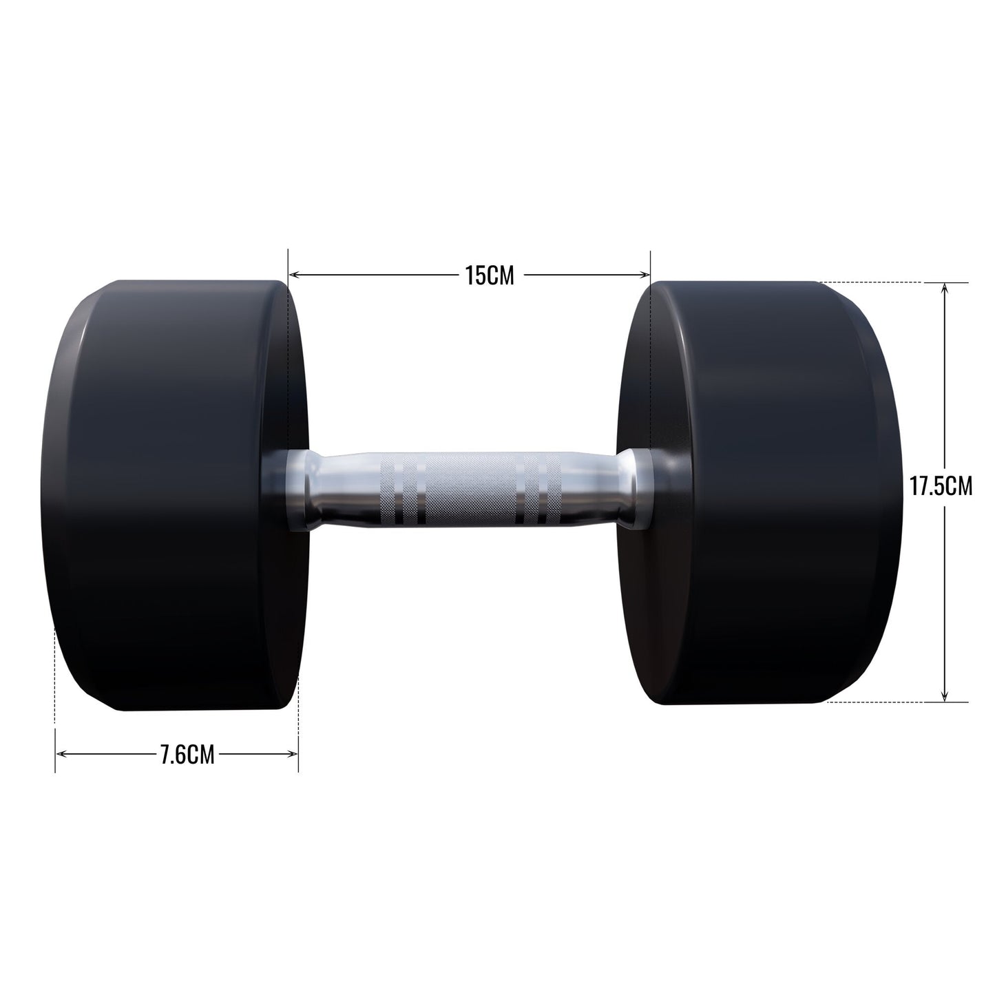 Halteră din cauciuc 2,5 - 40 kg