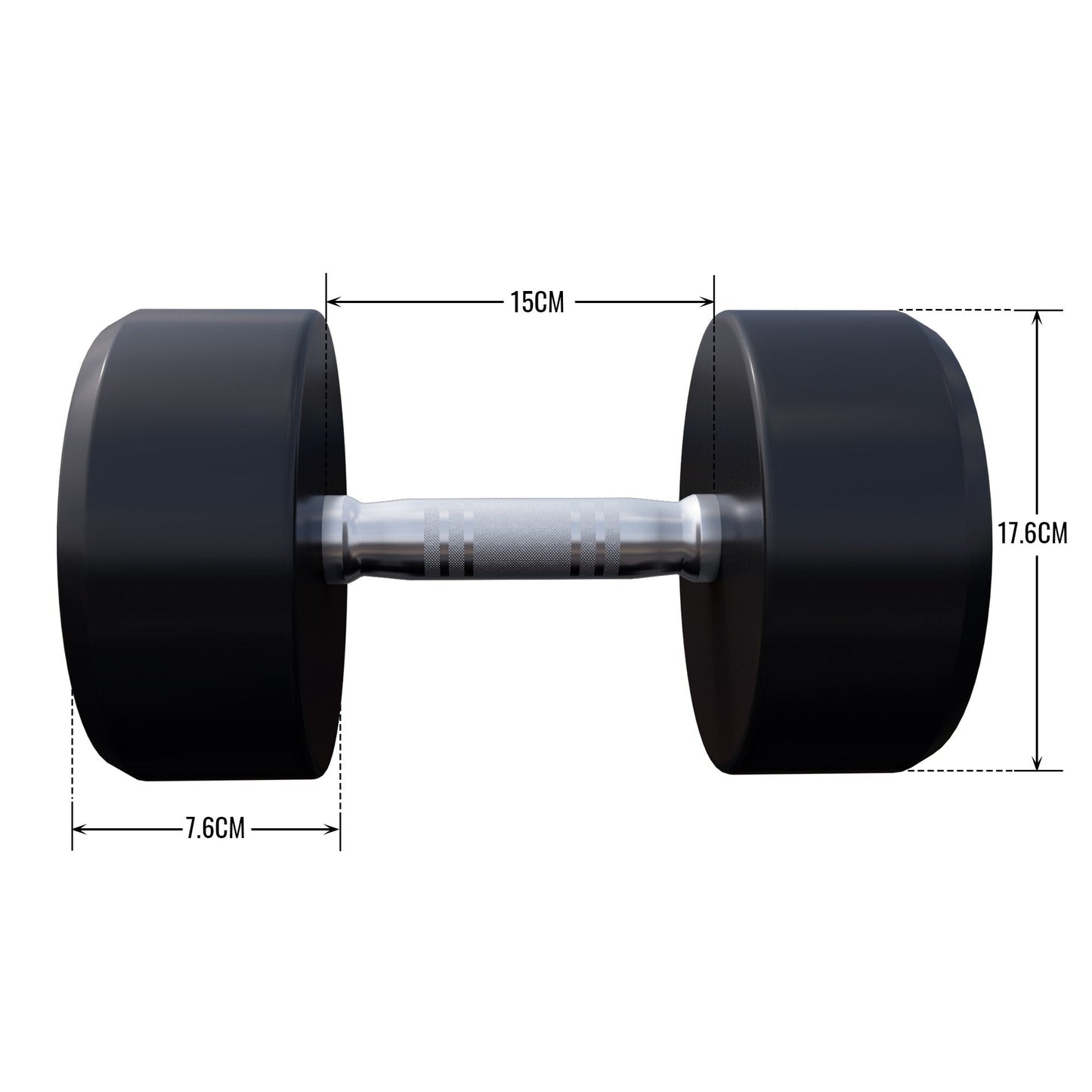 Halteră din cauciuc 2,5 - 40 kg