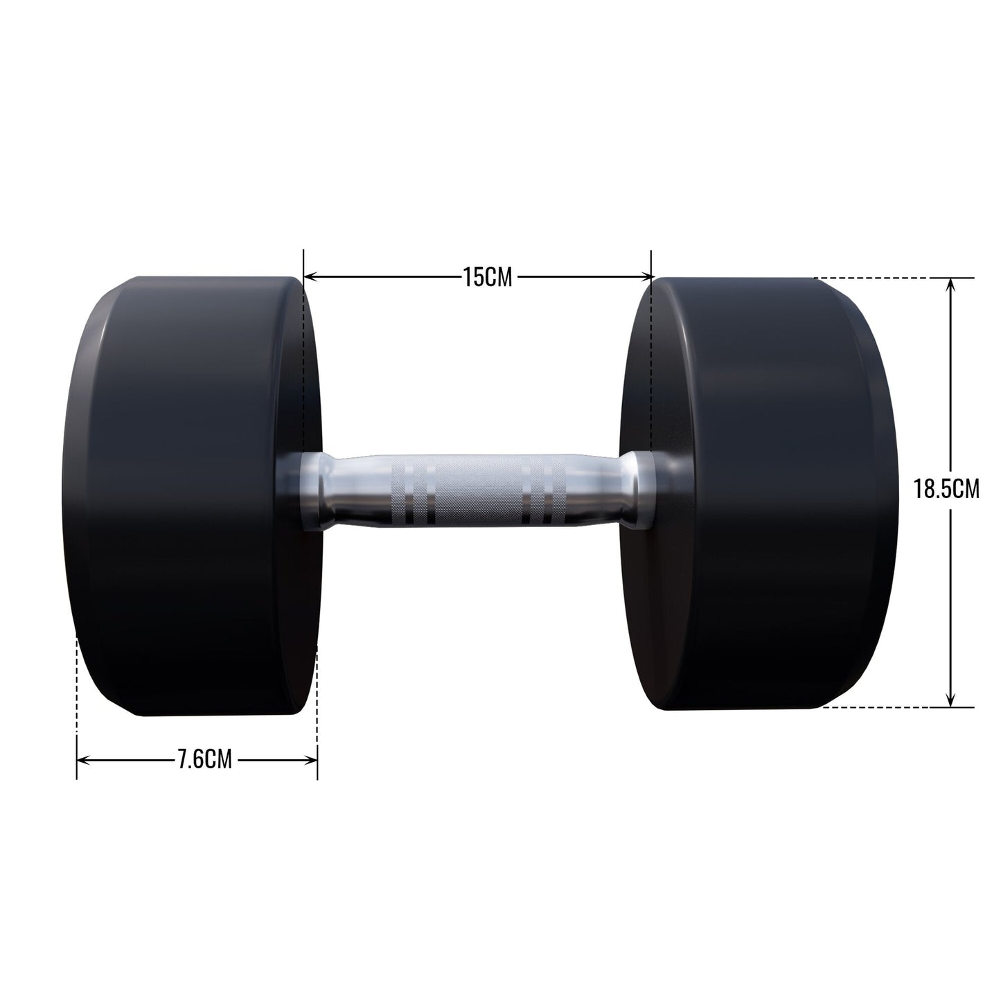 Halteră din cauciuc 2,5 - 40 kg