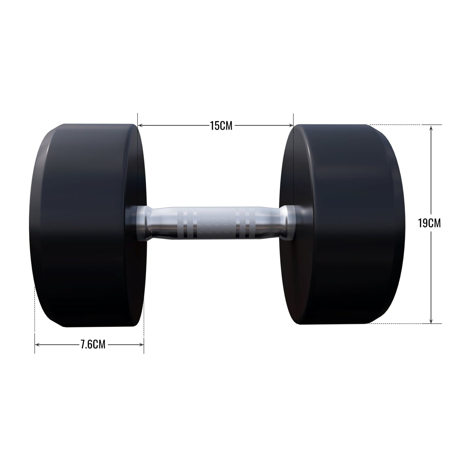 Halteră din cauciuc 2,5 - 40 kg