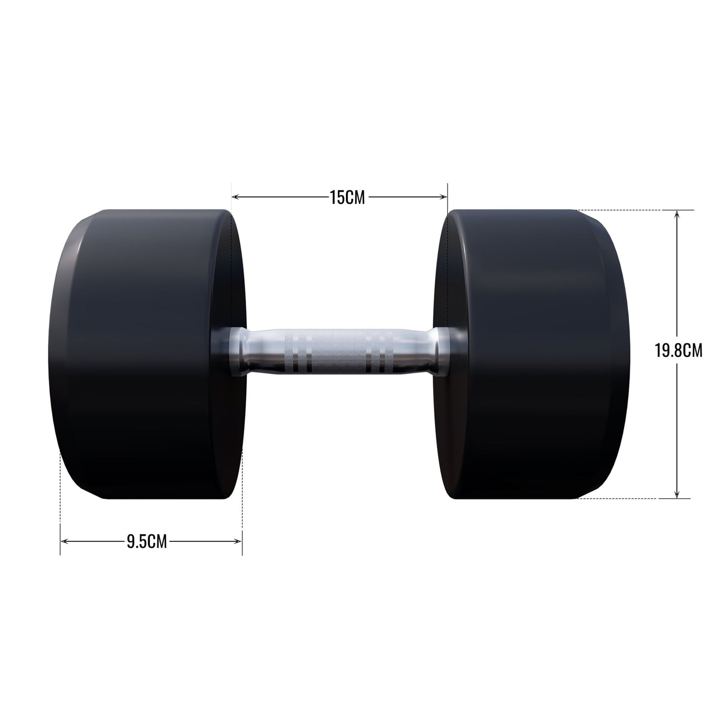 Halteră din cauciuc 2,5 - 40 kg
