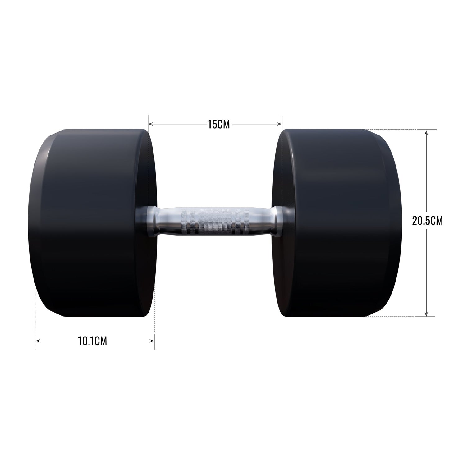 Halteră din cauciuc 2,5 - 40 kg
