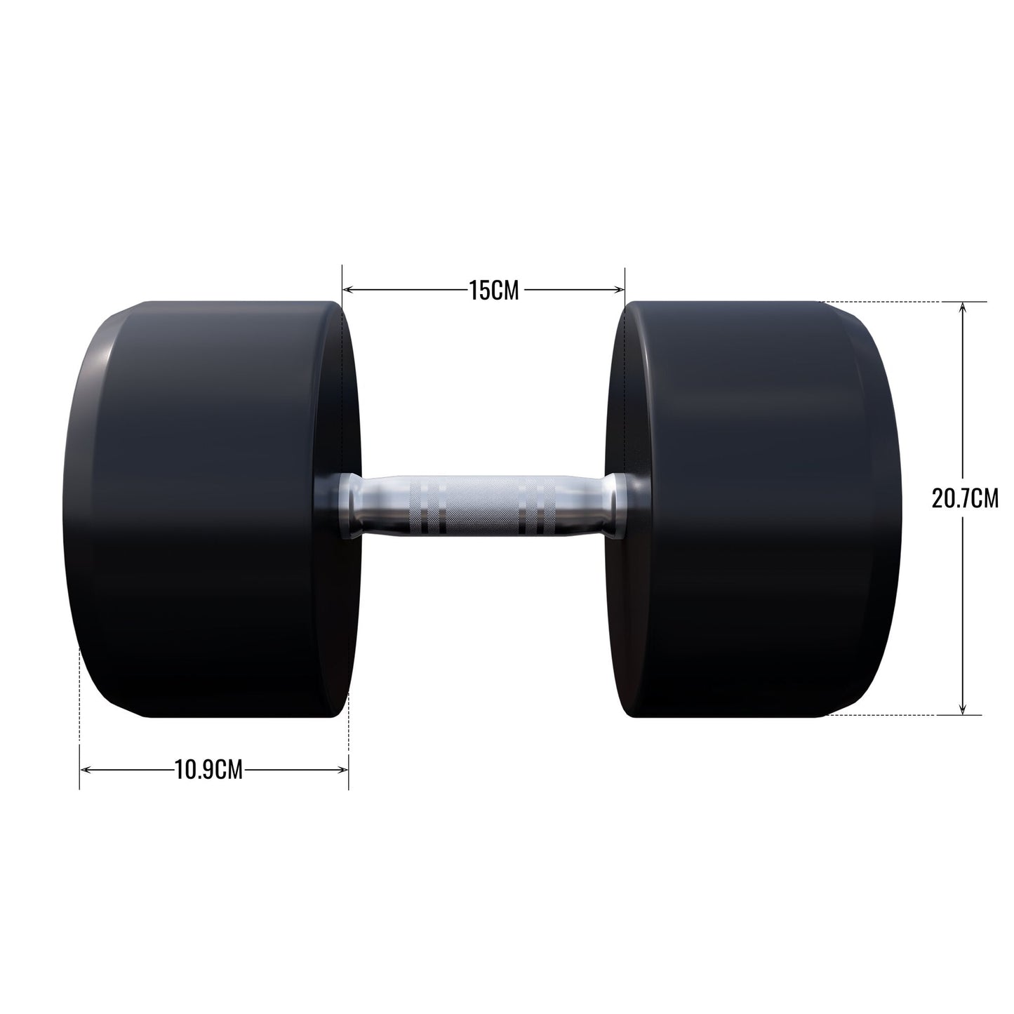 Halteră din cauciuc 2,5 - 40 kg