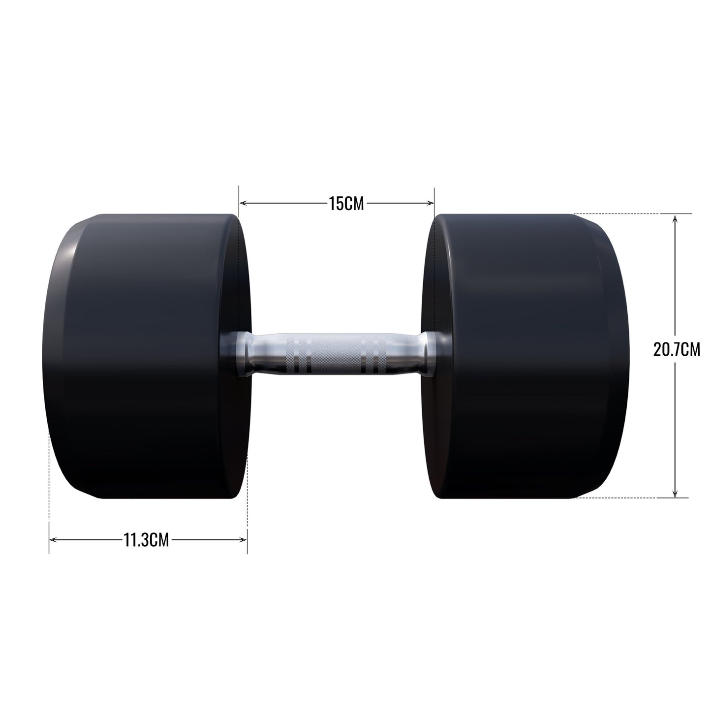 Halteră din cauciuc 2,5 - 40 kg