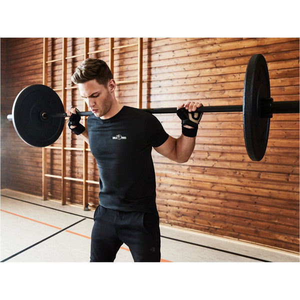 Mănuși de antrenament cu bandaj pentru articulații negru/gri S-XL - Gorilla Sports Ro