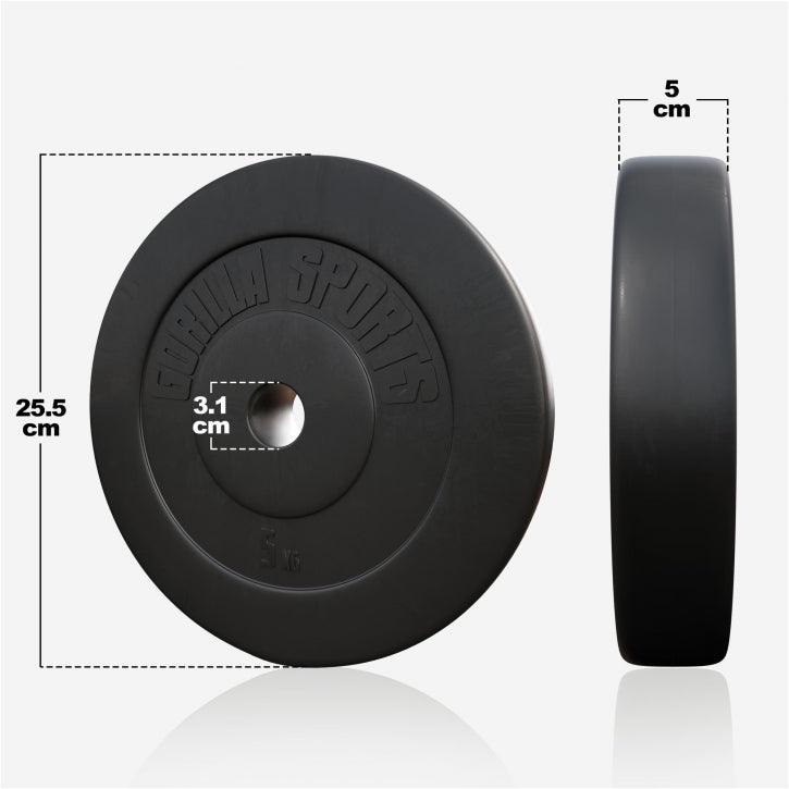 Disc din plastic umplut cu ciment, 1,25 - 15 kg, 30/31 mm