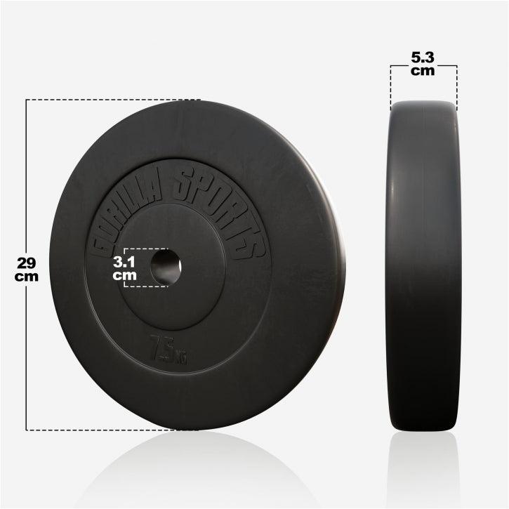 Disc din plastic umplut cu ciment, 1,25 - 15 kg, 30/31 mm