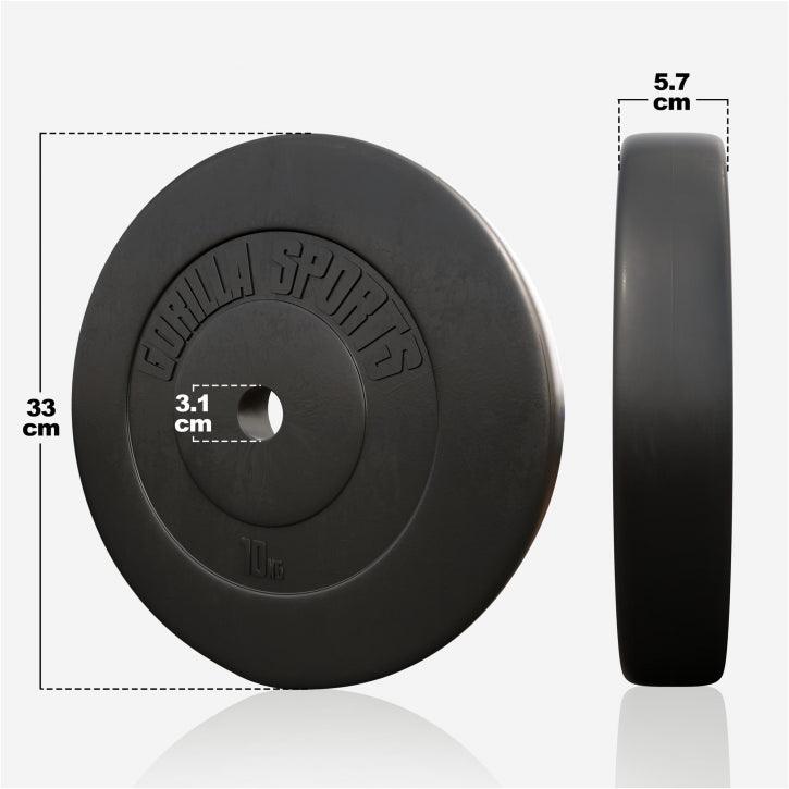 Disc din plastic umplut cu ciment, 1,25 - 15 kg, 30/31 mm